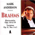 Mark Anderson: Klavierstucke / Variations Op 21 , Nos 1 & 2 - COMPACT DISCS
