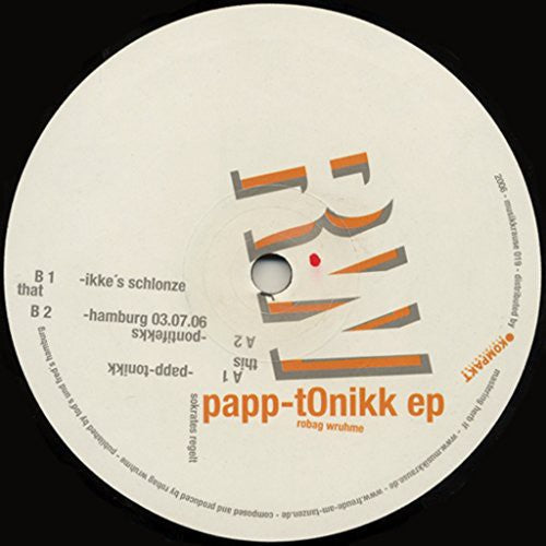 Robag Wruhme: Papp-Tonikk EP - 12-INCH SINGLE