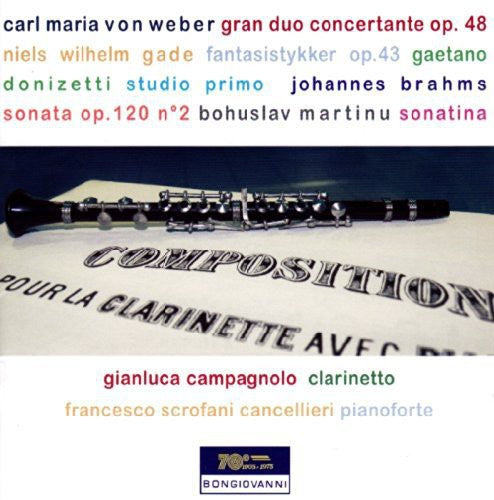 Weber / Donizetti / Gade / Brahms: Various Works for Clarinet & Piano - COMPACT DISCS