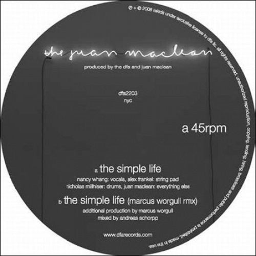 Juan Maclean: Simple Life - {VINYL LP}