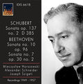 Beethoven / Horszowski / Schneider: Violin Sons - COMPACT DISCS