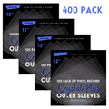 400 Pack Clear 12" Record Outer Sleeves (Plus Size)