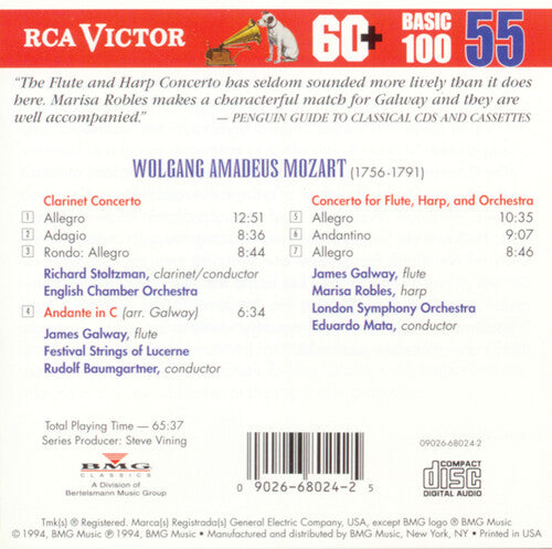 W.a. Mozart: Clarinet Concerto / Flute & Harp Concerto - COMPACT DISCS