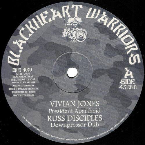 Vivian Jones: PRESIDENT APARTHEID / NO MORE - {VINYL LP}
