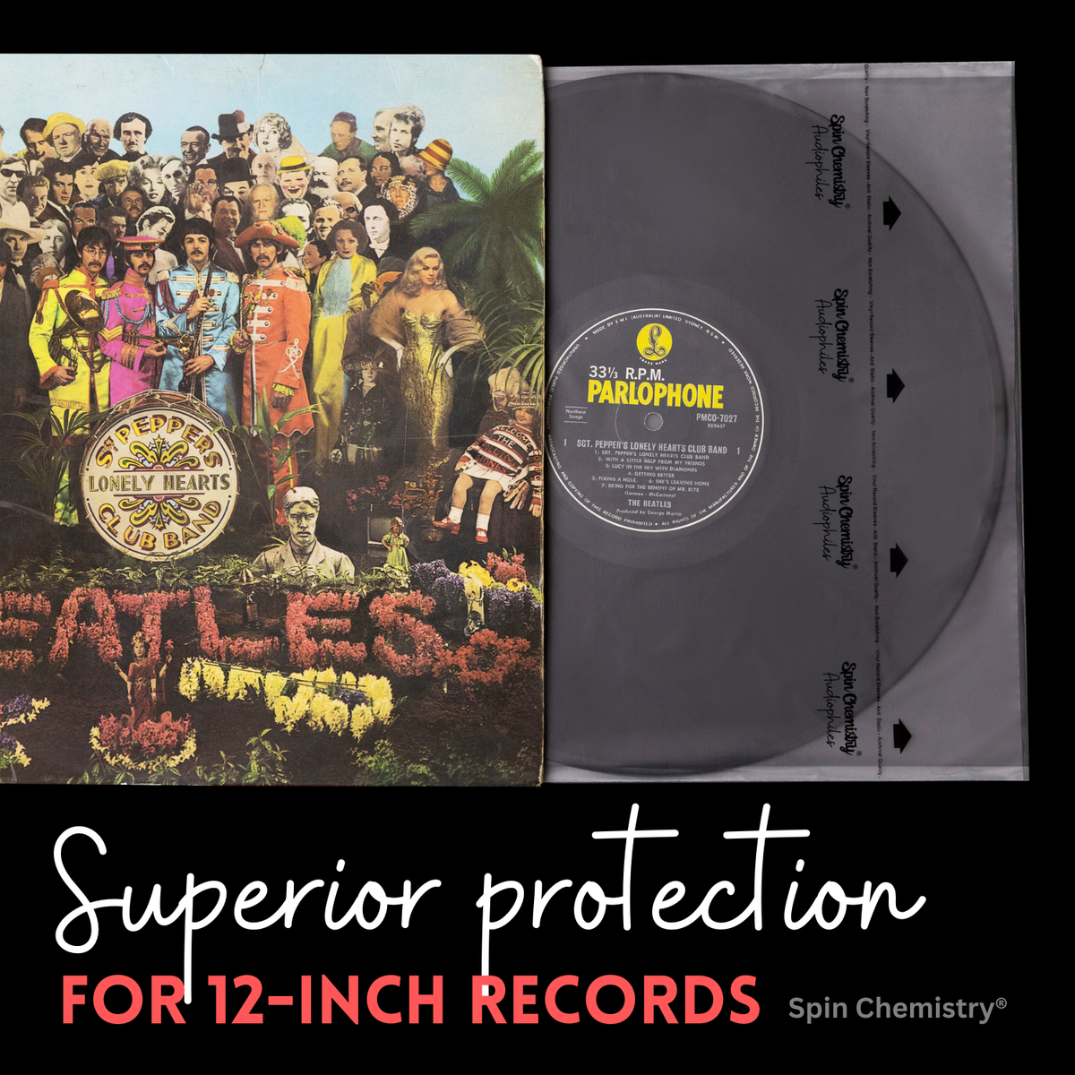 200 Pack Black Archival Grade 12" Record Inner Sleeves