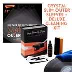 [BUNDLE] 100 Pack Crystal Slim 12" Outer Sleeves + Complete Cleaning Kit