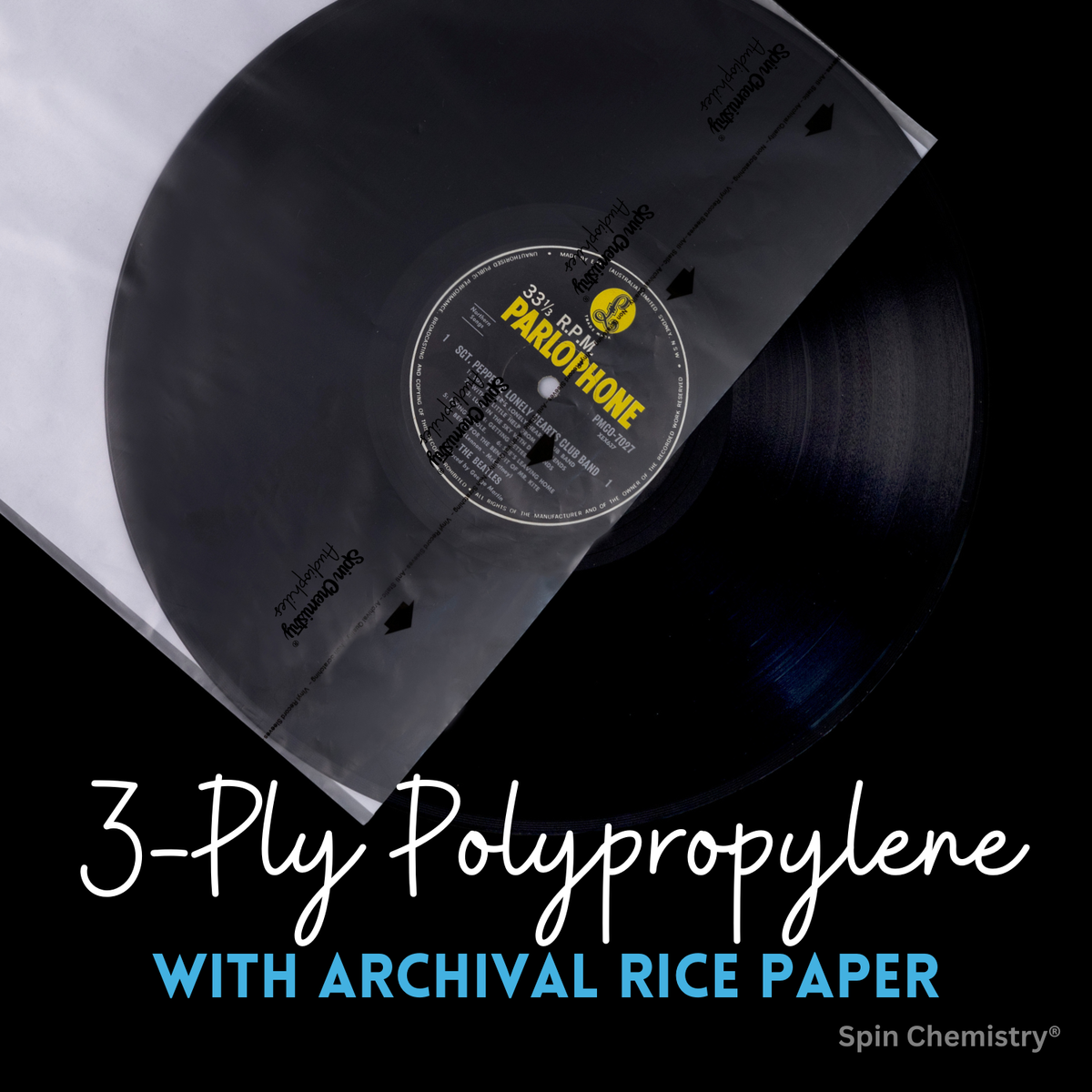 200 Pack Archival Grade 12" Record Inner Sleeves (Audiophiles)