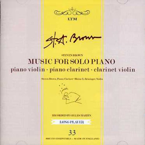 Steven Brown: Music for Solo Piano - COMPACT DISCS