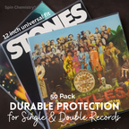 [BUNDLE] 50 Pack 12" Marshmallow Outer Sleeves + Complete Record Cleaning Kit