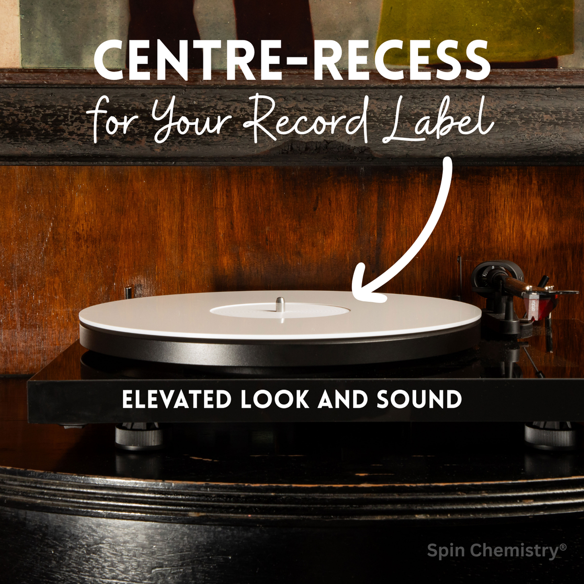 Acrylic Turntable Slipmat (Sonic Snow) White