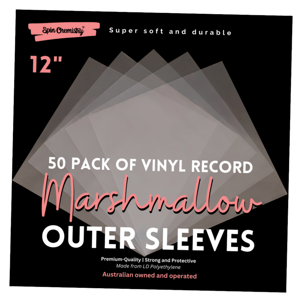 [BUNDLE] 50 Pack 12" Marshmallow Outer Sleeves + Complete Record Cleaning Kit
